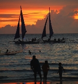 🌅誰懂！菲律賓長灘島日落風帆浪漫到心動