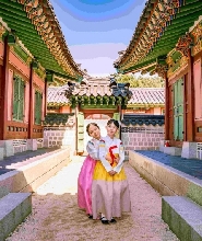 韓國首爾景福宮嘰嘰喳喳韓服租賃