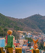 釜山老城散步＆海雲臺空中列車夕陽一日遊