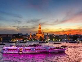 曼谷璀璨明珠號自助晚餐+夜遊湄南河(Wonderful Pearl Cruise)