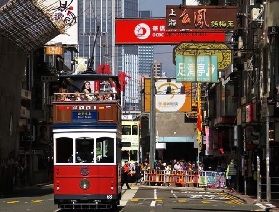 香港叮叮車全景遊(香港懷舊復古軌道電車)
