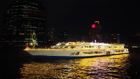 曼谷湄南河夜遊｜奧朗卡號實測！自助晚餐+360度夜景超夯✨