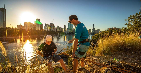 布裏斯本袋鼠角垂降實測｜新手也能玩？20公尺高空看河景超讚✨