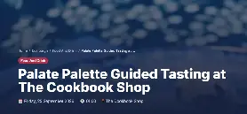 愛丁堡 The Cookbook Shop 將於 2026 年 9 月 25 日舉行風味與時尚引導式品鑒會活動