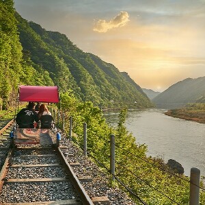 韓國江村鐵道自行車門票（金裕貞站-江村站）