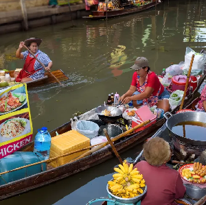 芭堤雅四方水上市場門票（杜拉拉水上市場）