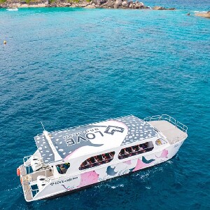 布吉斯米蘭藍鯨號雙體遊艇浮潛一日遊Love Andaman(英文導遊)