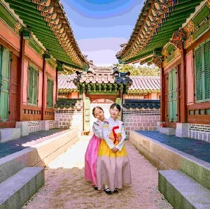 韓國首爾景福宮嘰嘰喳喳韓服租賃