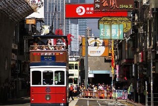 香港叮叮車全景遊(香港懷舊復古軌道電車)