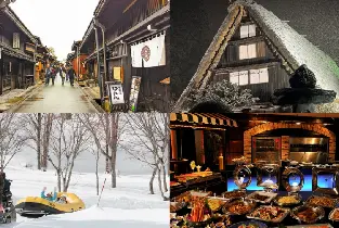 【名古屋出發】2027.1.18合掌村點燈二日遊：合掌村點燈＆牧歌之裏雪上活動＆飛騨高山古街＆世界遺產白川鄉合掌村＆郡上八幡古城＆昭和懷舊藝術館＆食品模型手作體驗＆下呂溫泉